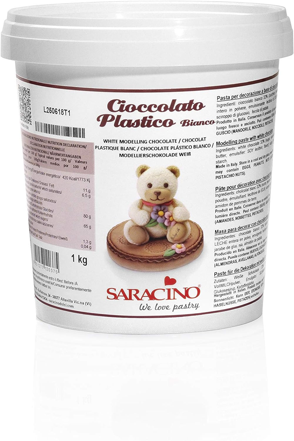 Saracino Modellcsokoládé Fehér 1kg