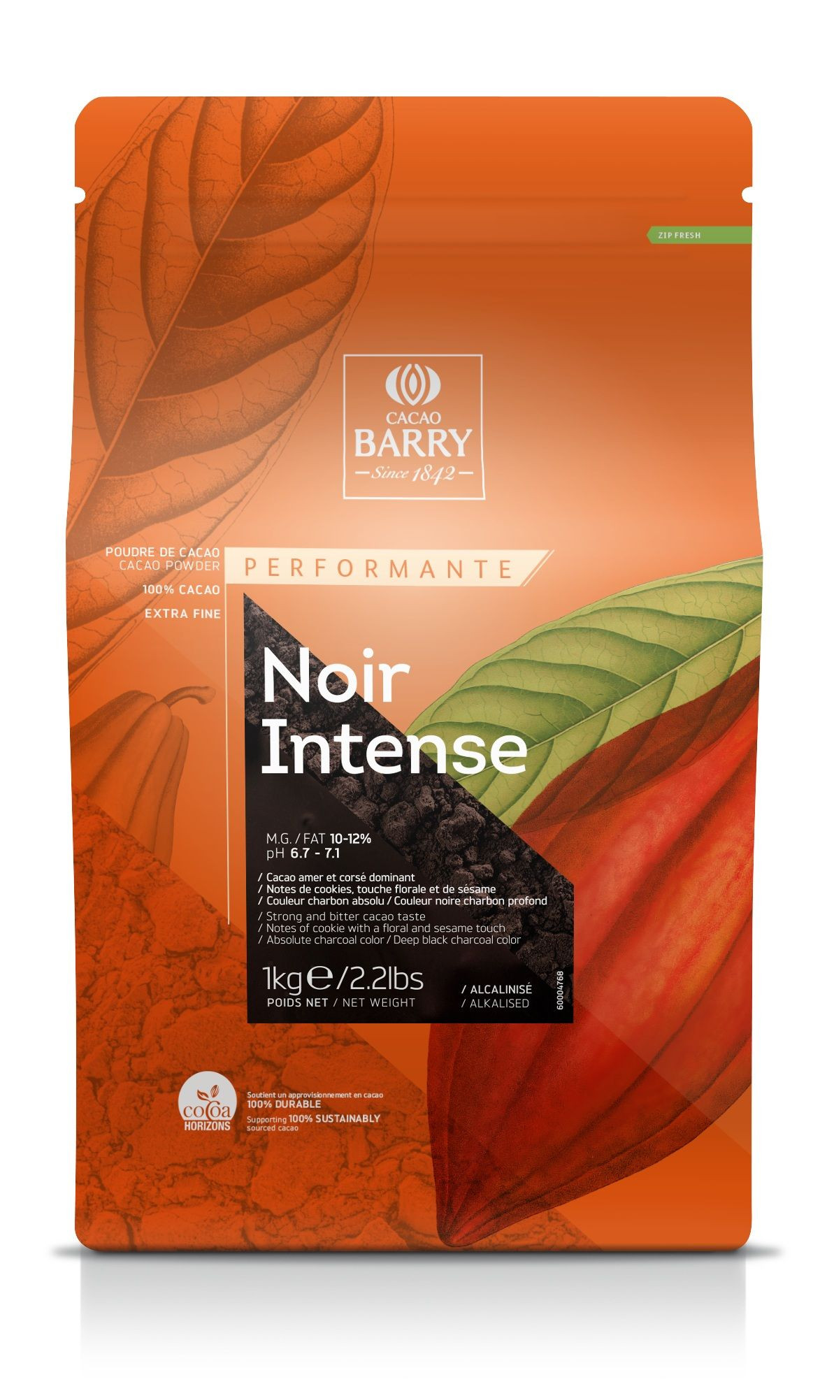 CACAO BARRY NOIR INTENSE ZSÍRSZEGÉNY KAKAÓPOR 10-12% 1 KG