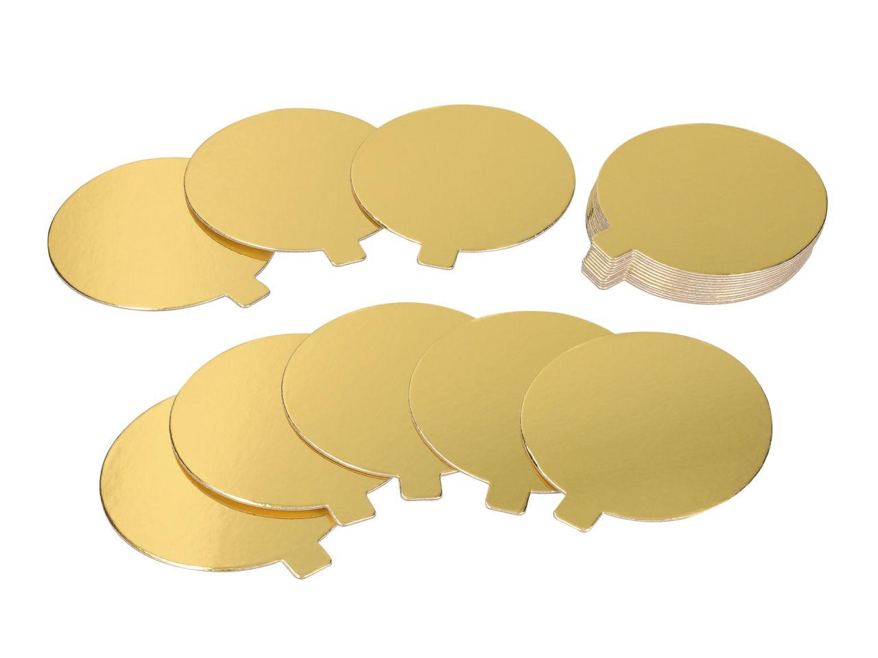 Mono desszertes alátét, 9cm átmérőjű (arany-fehér)