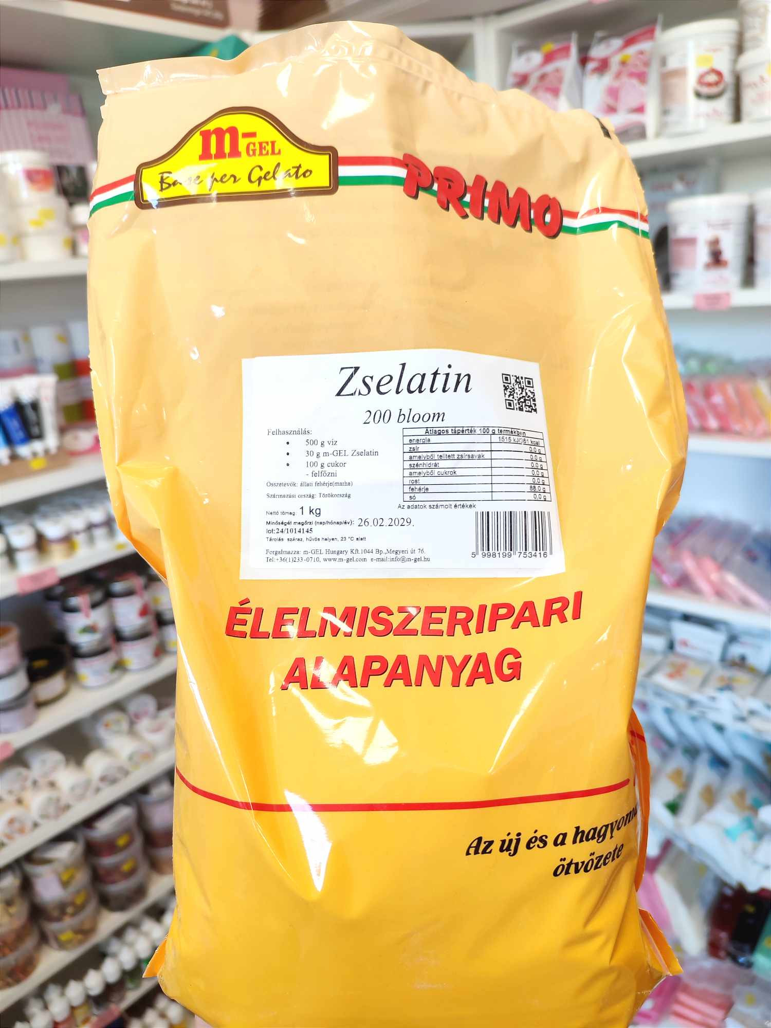 Zselatin por 200 bloom 1kg