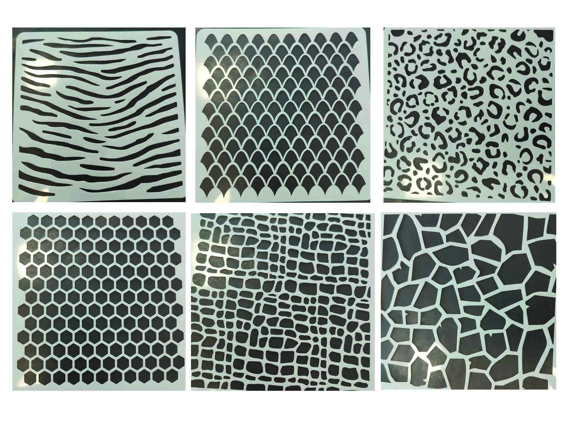 Textúra stencilek 15*15cm