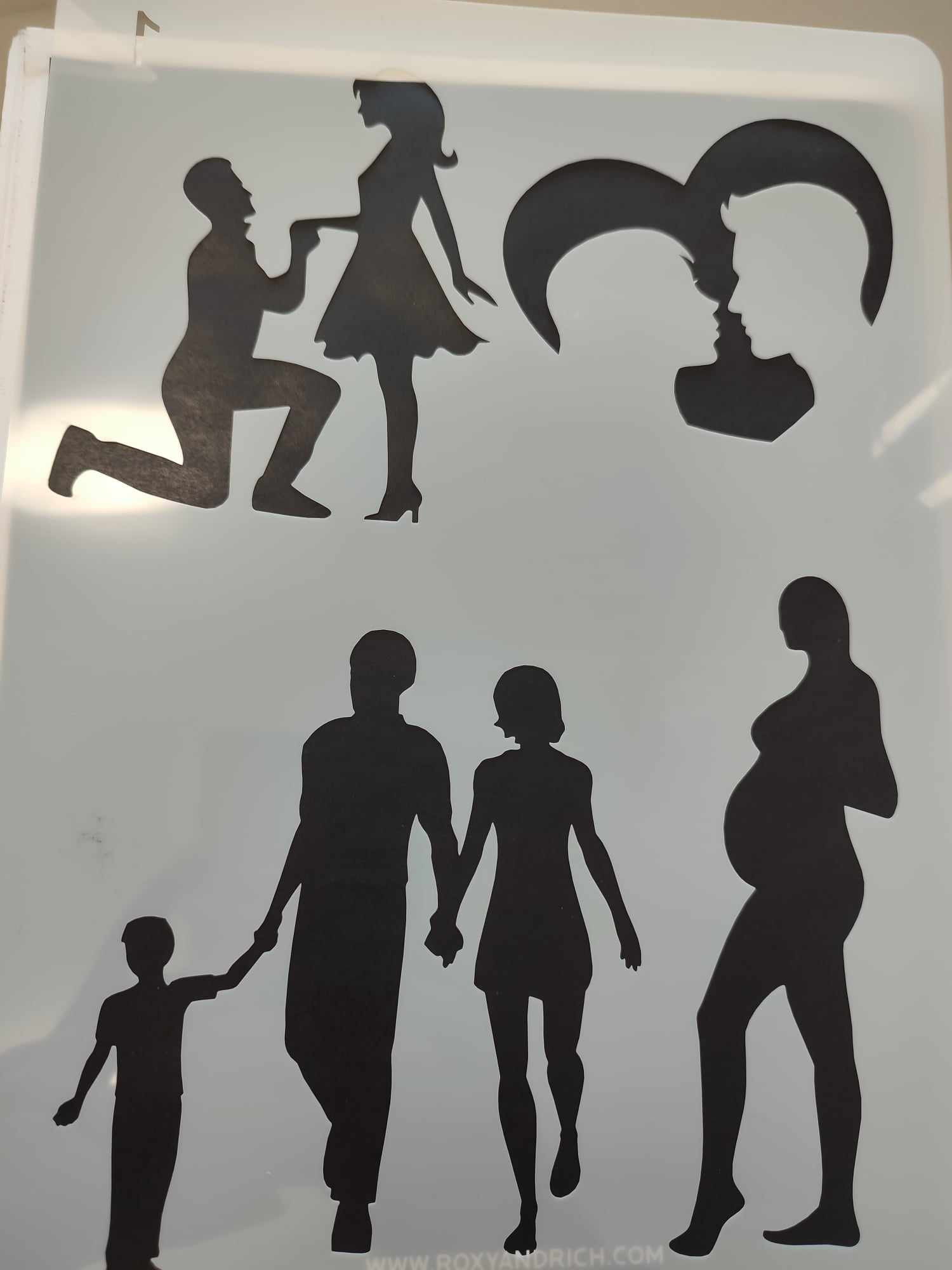 Romantikus nagy stencil 21*30.7cm